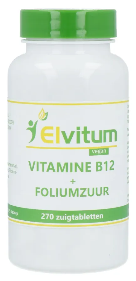 Elvitum Vitamine B12 + Foliumzuur Zuigtabletten 270TB