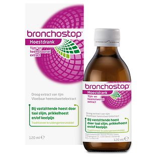 Bronchostop Tijm- en Heemstwortelextract Hoestdrank 120ML