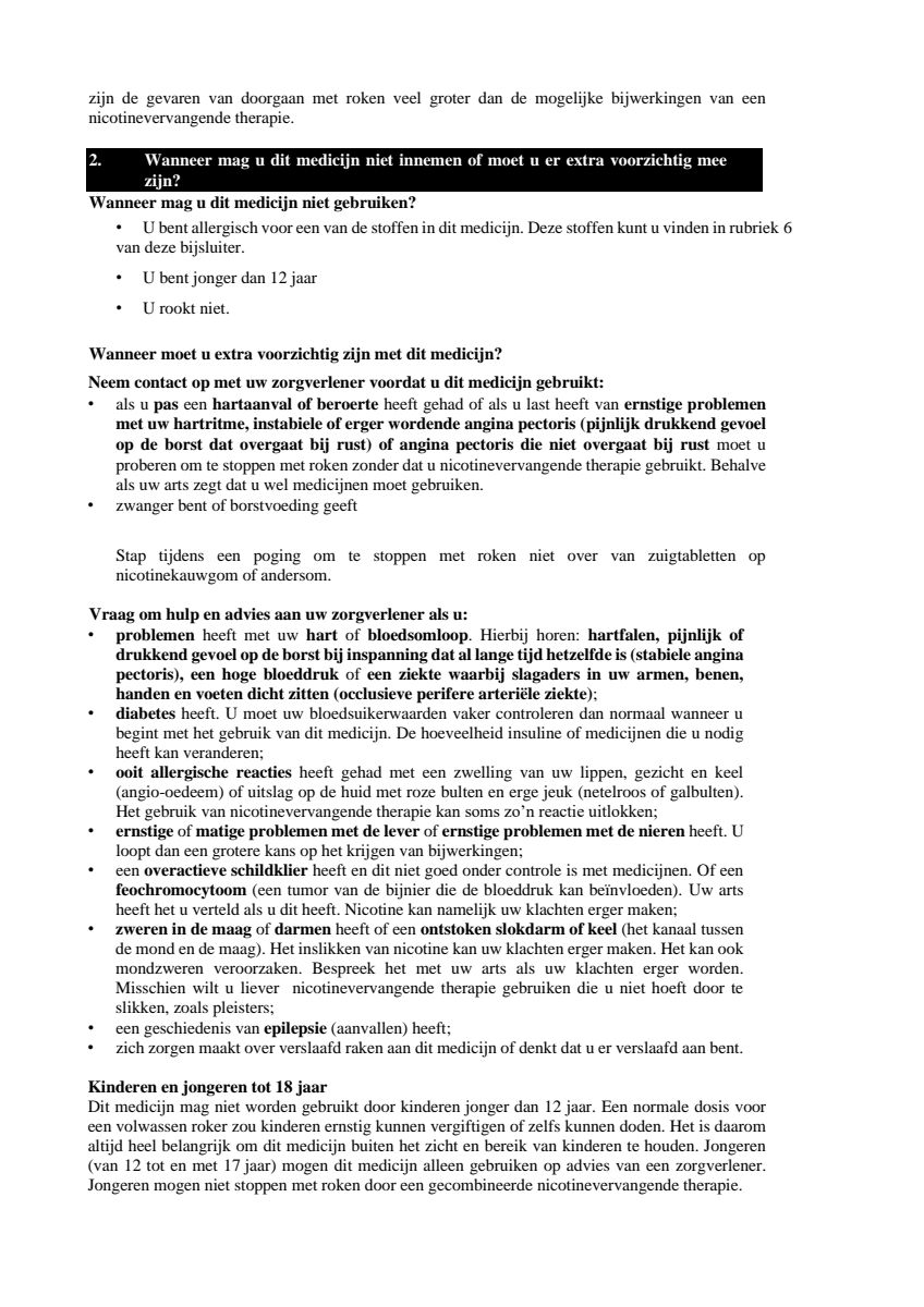 Minizuigtabletten Mint 2.0mg + Clear Pleisters 21mg Stap 1 Combi afbeelding van document #2, leaflet