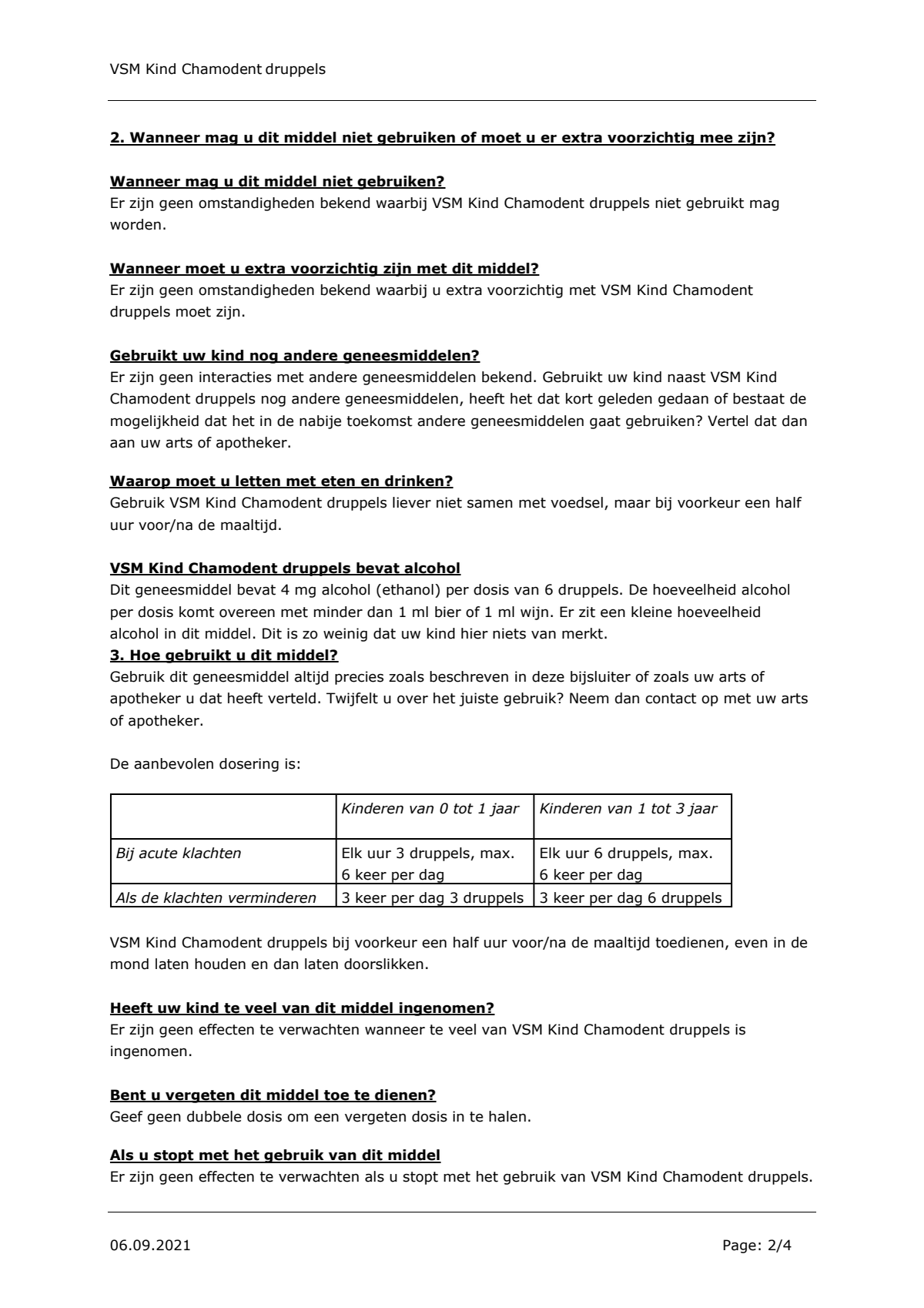 Kind 0-3 Chamodent Druppels afbeelding van document #2, leaflet