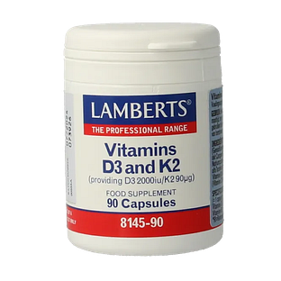 Lamberts Vitamine D3 En K2 Capsules 90CP Lamberts Vitamine D3 En K2 Capsules 90CP