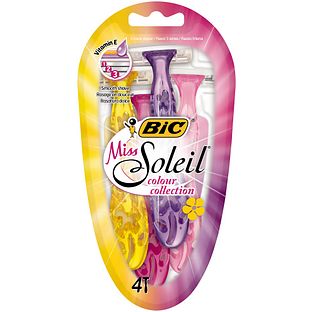 Bic Miss Soleil Colour Collection Wegwerpscheermesjes 4ST Bic Miss Soleil Colour Collection Wegwerpscheermesjes 4ST