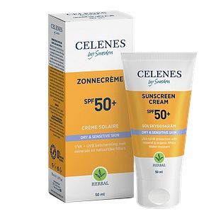 Celenes by Sweden Celenes Zonnecrème Sensitive SPF50+ 50ML Celenes by Sweden Celenes Zonnecrème Sensitive SPF50+ 50ML