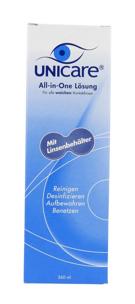 Unicare Alles-in-één Vloeistof Zachte Contactlenzen + Lenzenhouder afbeelding