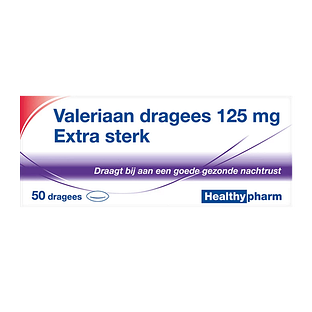 Healthypharm Valeriaan 125mg Extra Sterk Dragees 50ST Healthypharm Valeriaan 125mg Extra Sterk Dragees 50ST