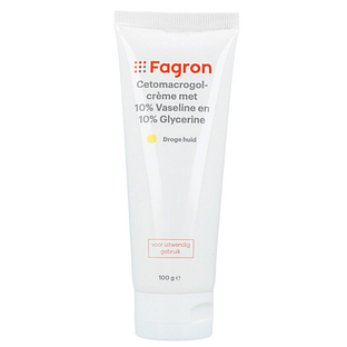 Fagron Cetomacrogol Crème Met 10% Vaseline & Glycerine 100GR Fagron Cetomacrogol Crème Met 10% Vaseline & Glycerine 100GR