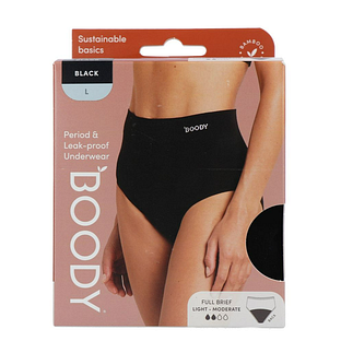 Boody Menstruatieondergoed Tailleslip Zwart Licht/Normaal Maat L 1ST