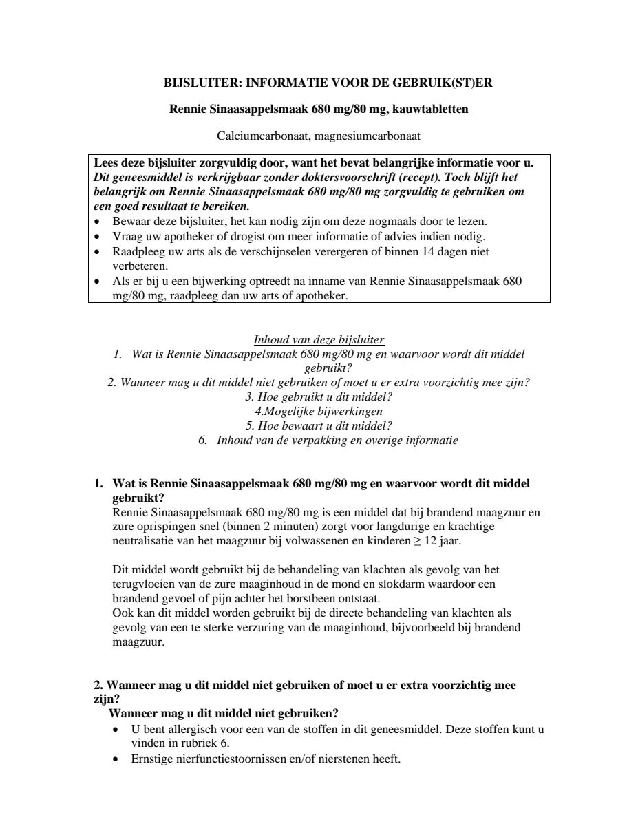 Sinaasappel kauwtabletten bij brandend maagzuur afbeelding van document #1, leaflet