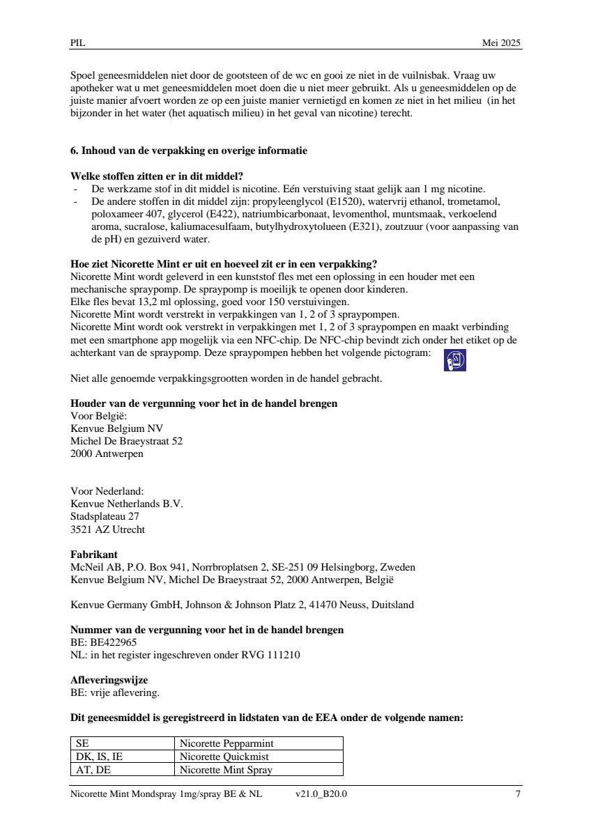 Mint Mondspray Duo afbeelding van document #7, leaflet