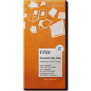 Vivani Chocoladereep Melk Caramel met Inca Zout 80GR