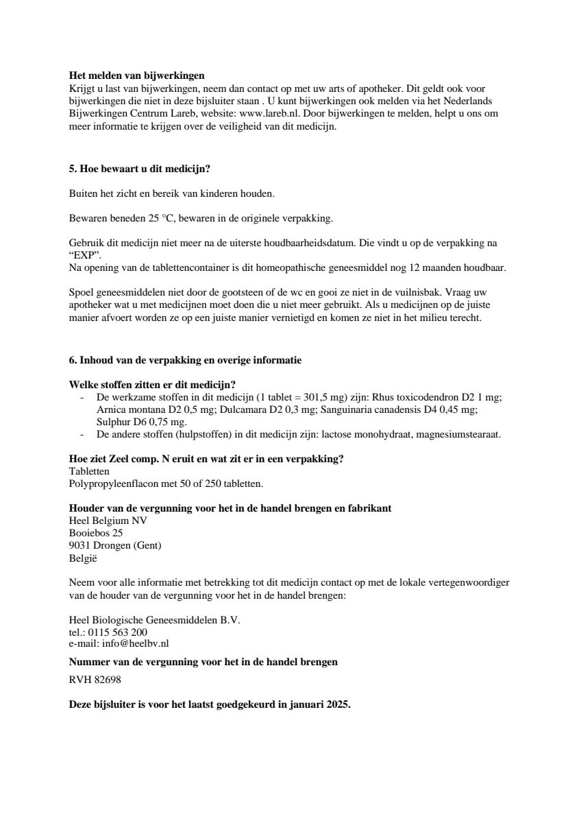 Zeel Compositum N Tabletten afbeelding van document #3, leaflet
