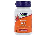 NOW Vitamine D3 2000 IE Softgels 240SG