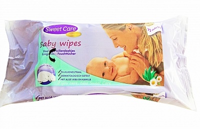 Sweet Care Baby Doekjes Normaal 72st afbeelding