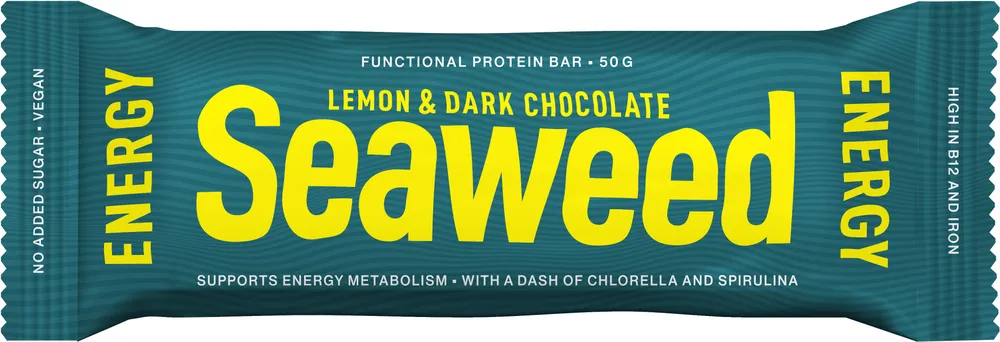 Seaweed Energy Proteinbar Lemon & Dark Chocolate 50GR