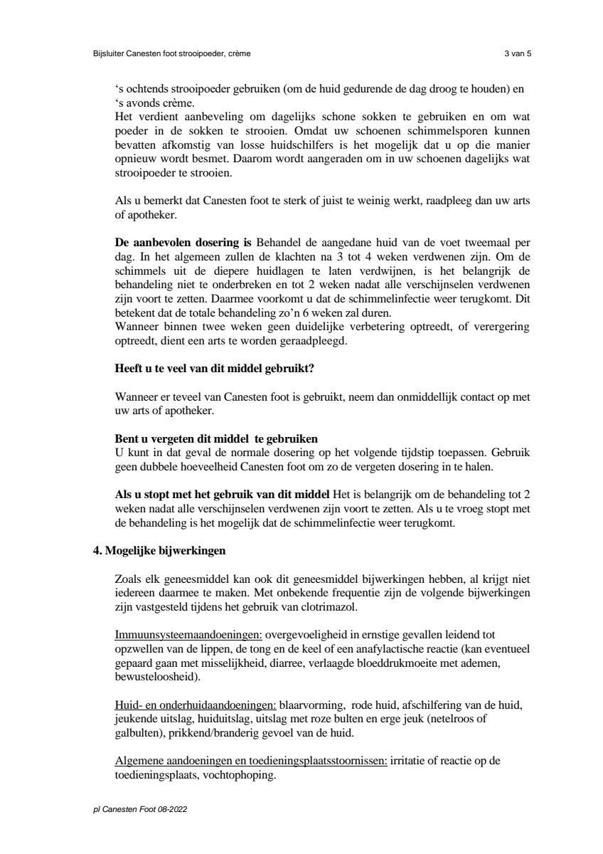 Foot Crème bij Voetschimmel afbeelding van document #3, leaflet