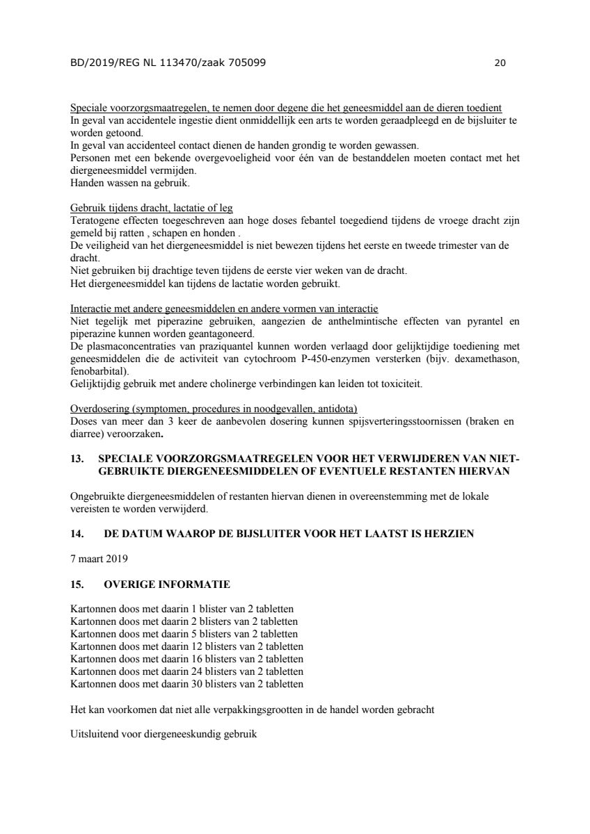 Wormtabletten all-in-one Honden vanaf 17.5KG afbeelding van document #20, leaflet