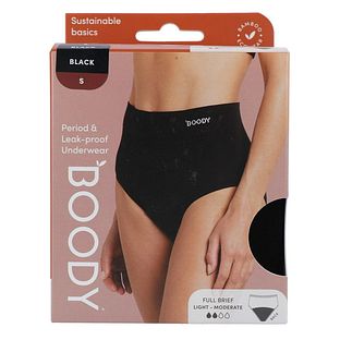 Boody Menstruatieondergoed Tailleslip Zwart Licht/Normaal Maat S 1ST Boody Menstruatieondergoed Tailleslip Zwart Licht/Normaal Maat S 1ST