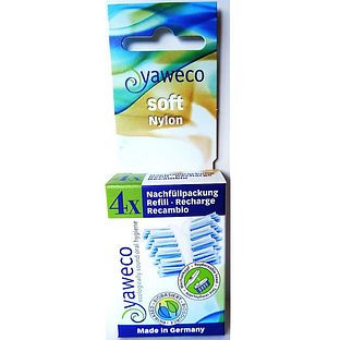 Yaweco Nylon 100% Bio Based Soft Borstelkoppen Navul 4ST Yaweco Nylon 100% Bio Based Soft Borstelkoppen Navul 4ST