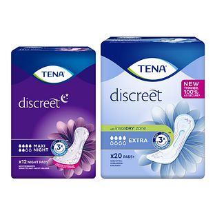 TENA Discreet Extra Verband + Discreet Maxi Night - 2 Stuks