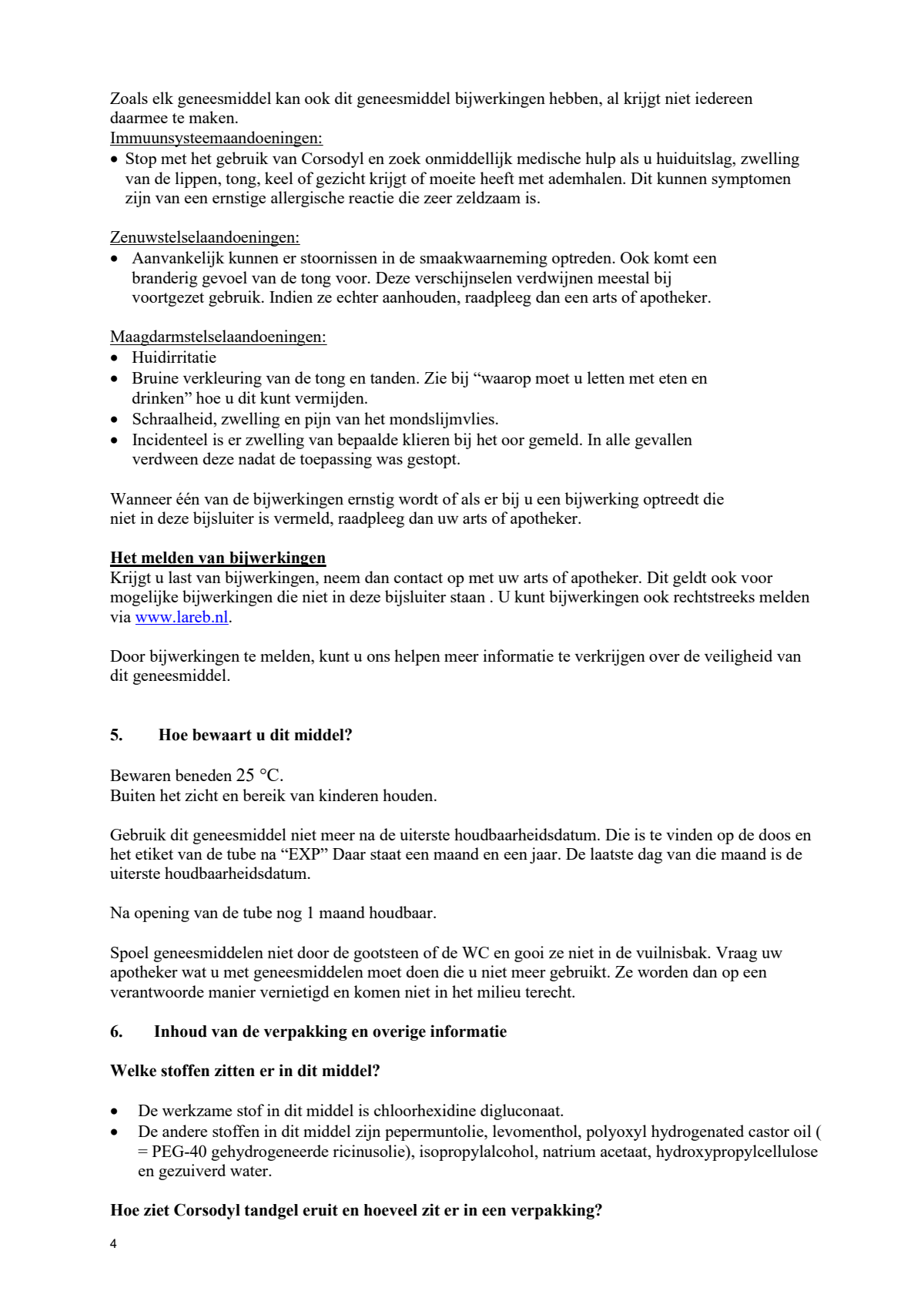 Mondverzorgingsset - Mondspoeling en Mondgel - afbeelding van document #4, leaflet