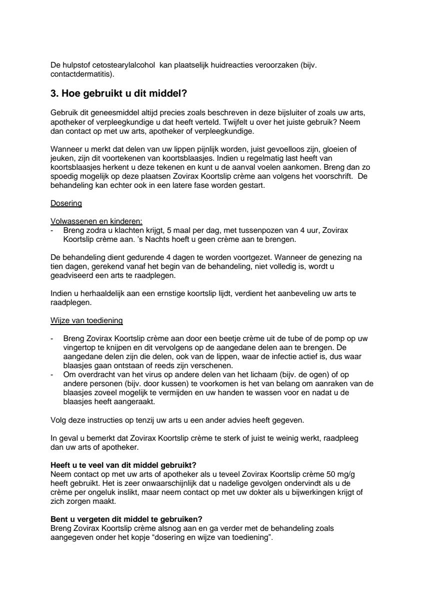Koortslipcrème afbeelding van document #3, leaflet