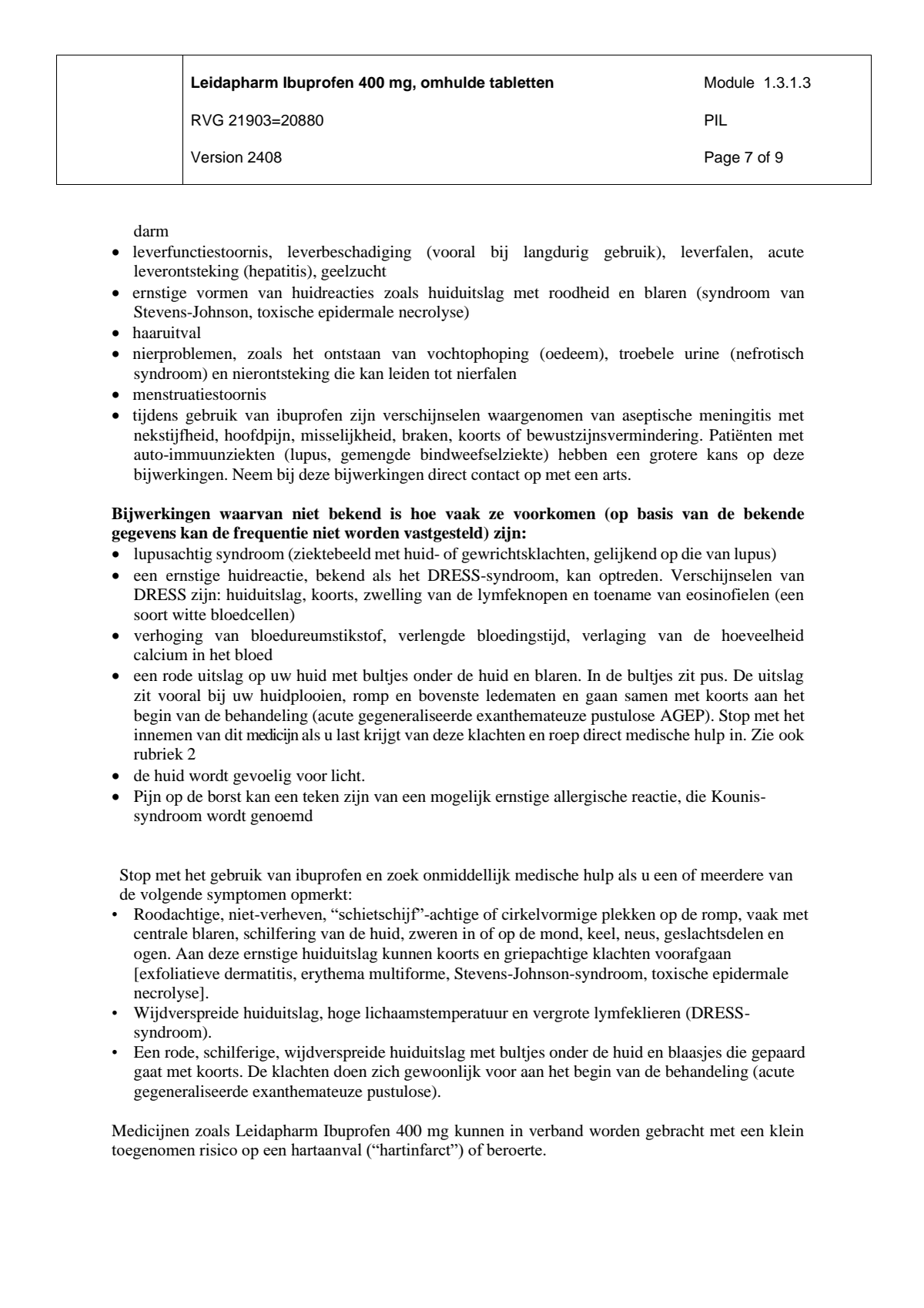 Ibuprofen 400mg Tabletten afbeelding van document #7, leaflet