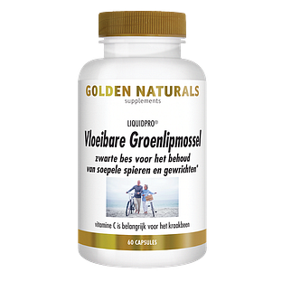 Golden Naturals Vloeibare Groenlipmossel Capsules 60CP