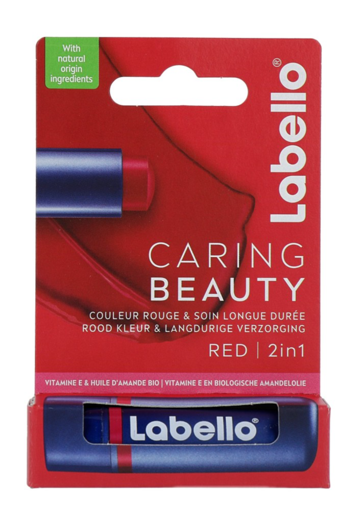 Labello Caring Beauty Red Lippenbalsem afbeelding 1