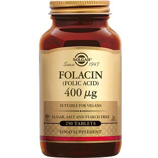 Solgar Folacin (Foliumzuur) 400 mcg Tabletten 250TB Solgar Folacin (Foliumzuur) 400 mcg Tabletten 250TB