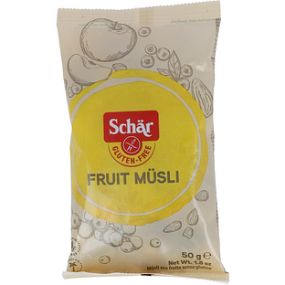 Schar Fruit Muesli Glutenvrij 50GR Schar Fruit Muesli Glutenvrij 50GR