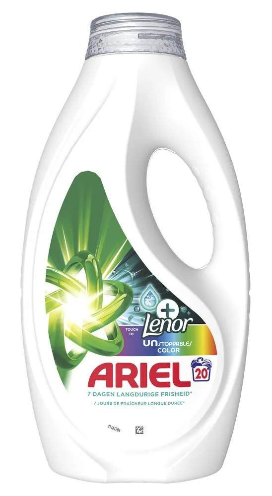 Ariel Vloeibaar Wasmiddel + Lenor Unstoppables Color afbeelding