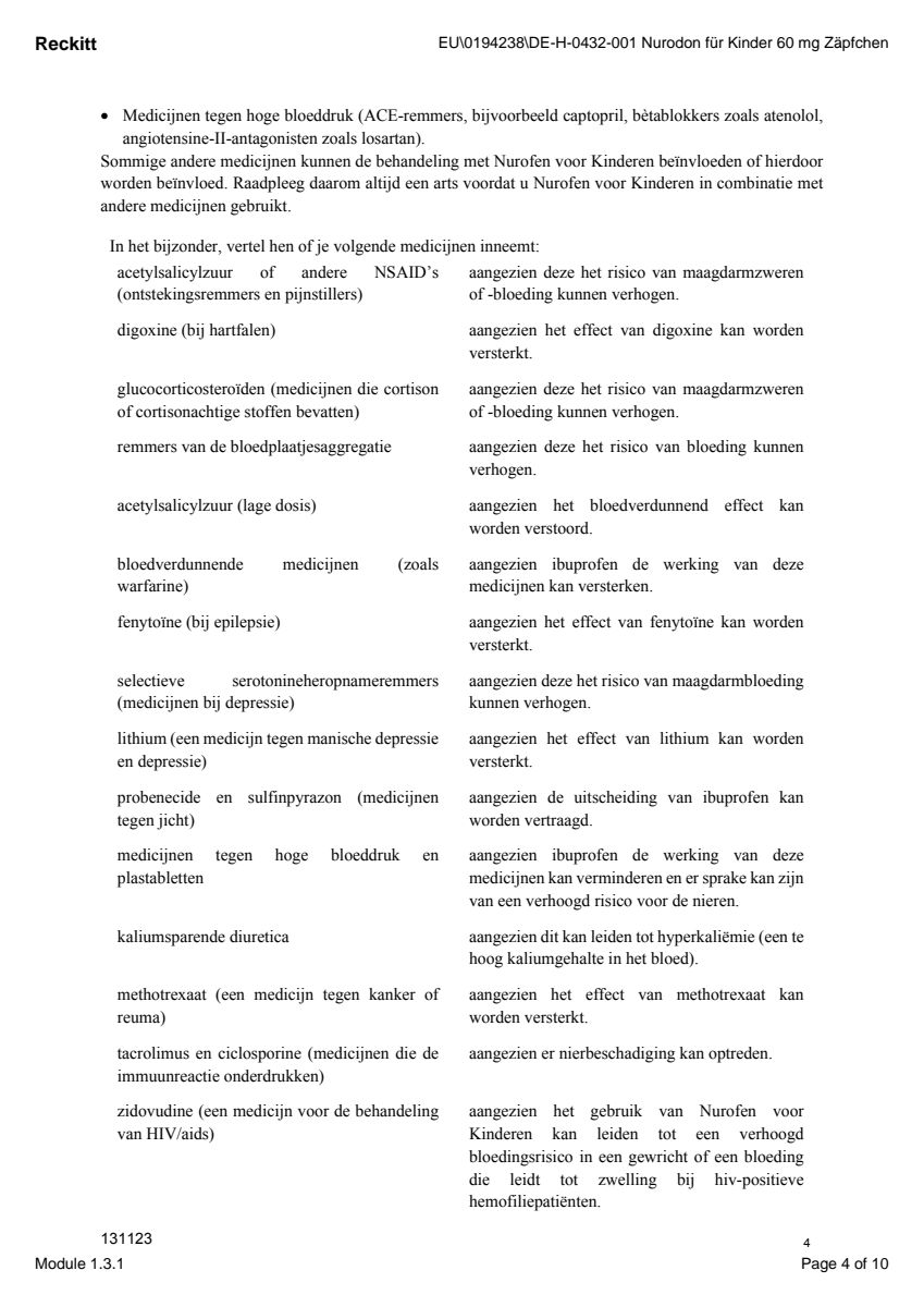 voor Kinderen Zetpil 60mg afbeelding van document #4, leaflet
