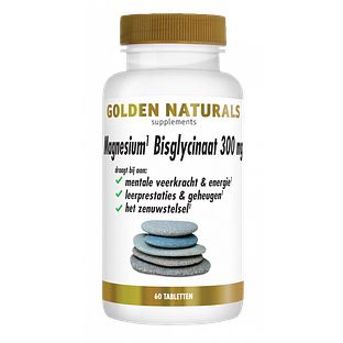 Golden Naturals Magnesium Bisglycinaat 300mg Tabletten 60TB