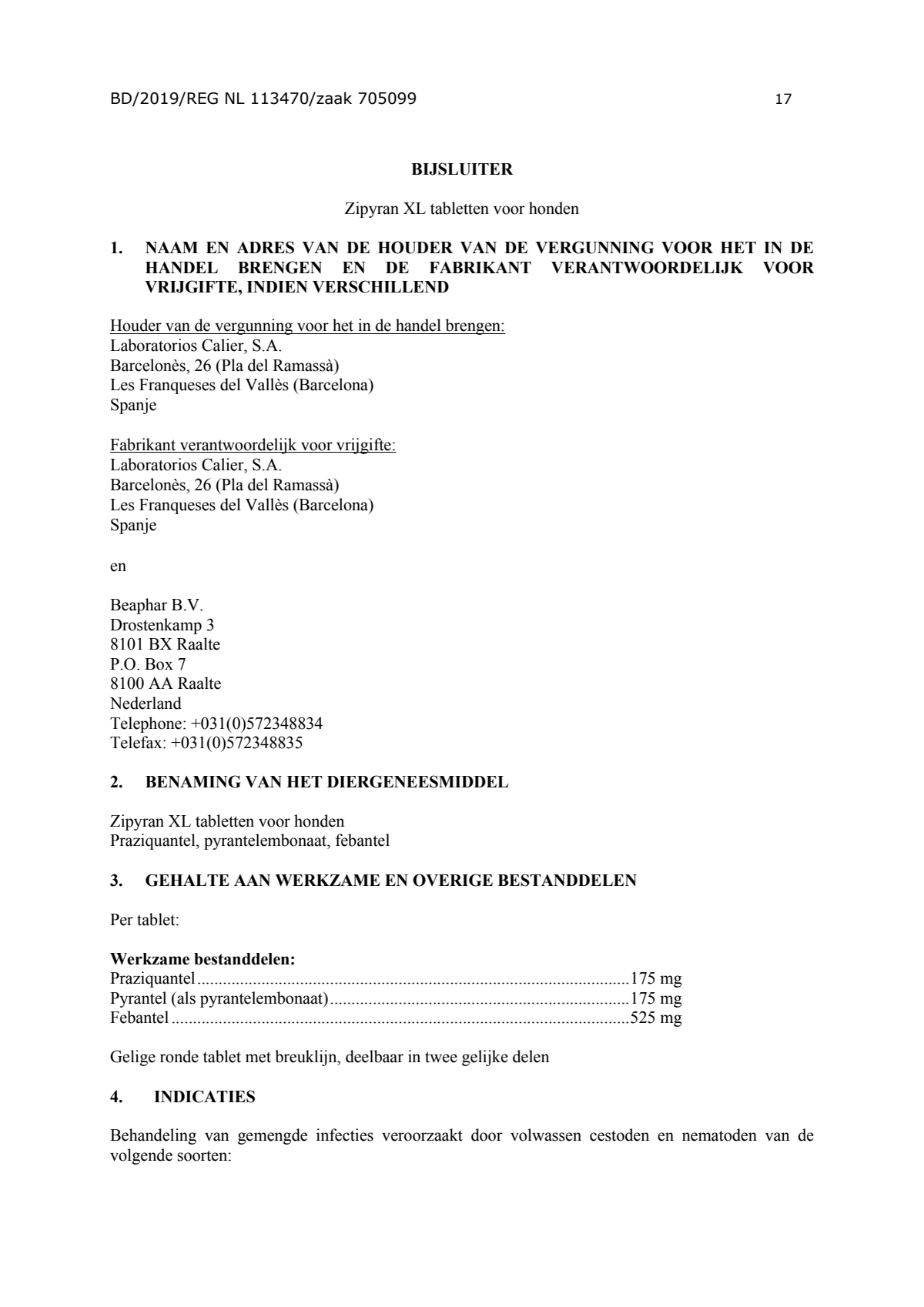 Wormtabletten all-in-one Honden vanaf 17.5KG afbeelding van document #17, leaflet