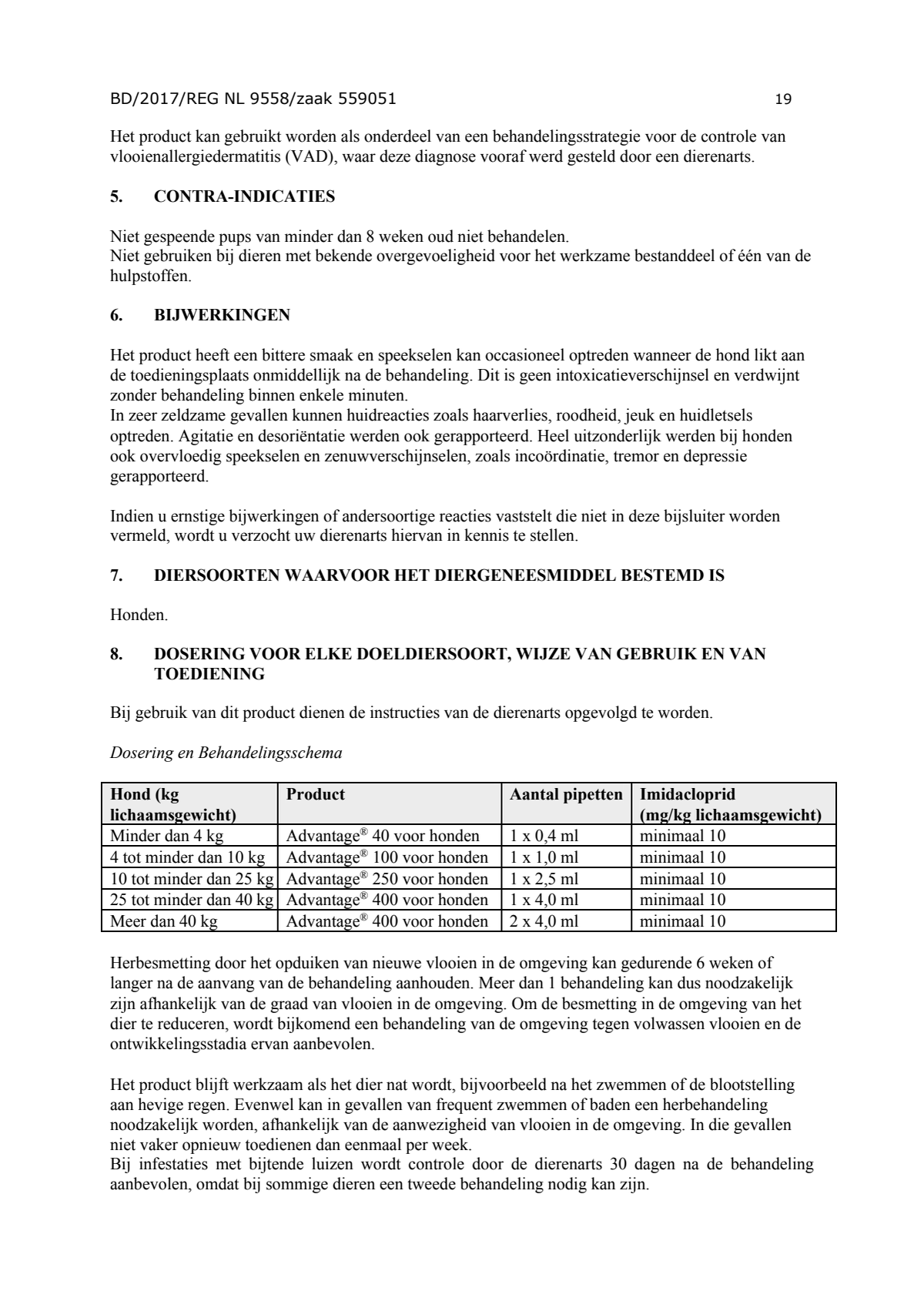 Hond afbeelding van document #19, instructions
