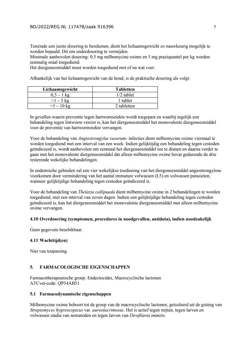 Milquestra Ontwormingsmiddel Honden 0.5 - 10KG afbeelding van document #7, leaflet