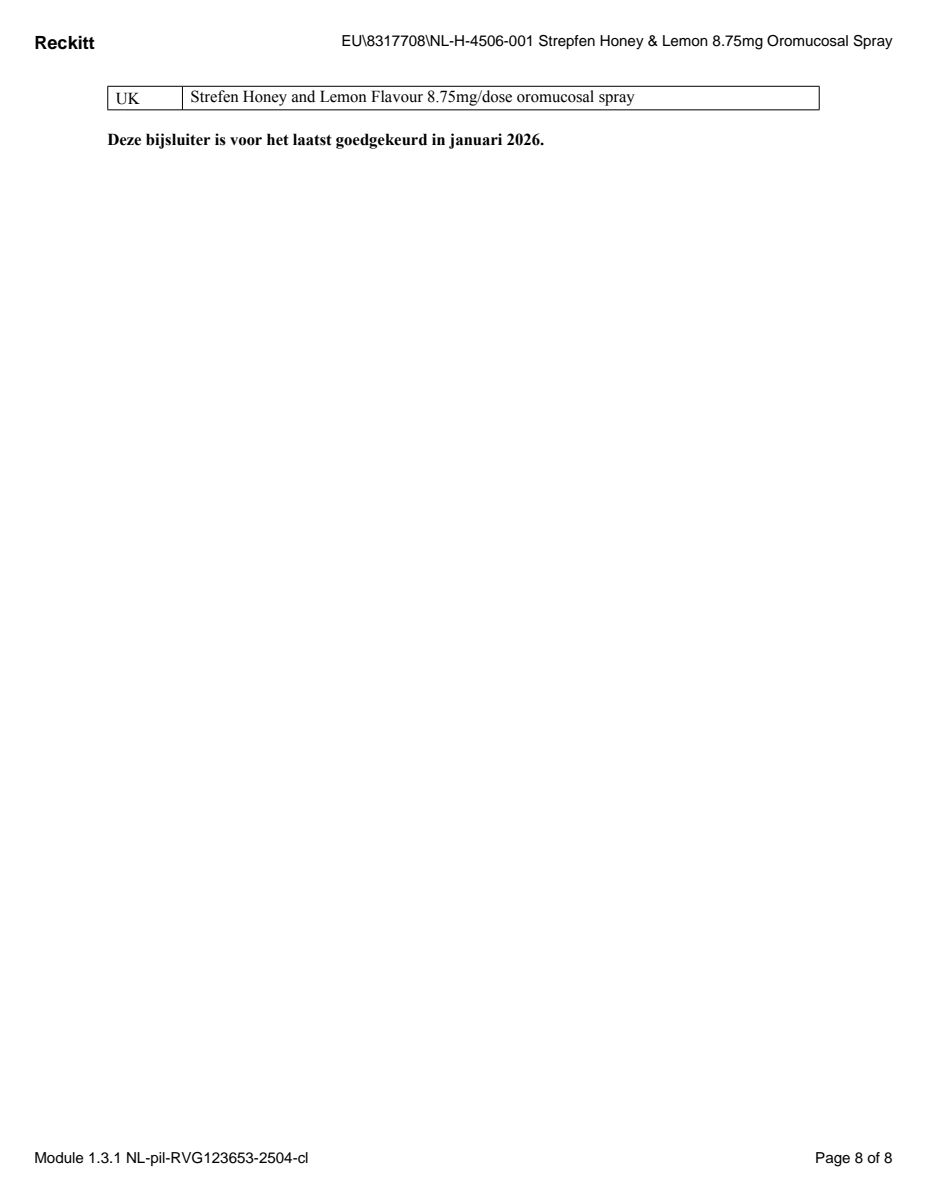 Citroen en Honing Suikervrij 8,75mg Keelspray afbeelding van document #8, leaflet
