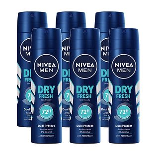 Nivea Men Dry Fresh Deodorant Spray Voordeelverpakking 6x150ML Nivea Men Dry Fresh Deodorant Spray Voordeelverpakking 6x150ML