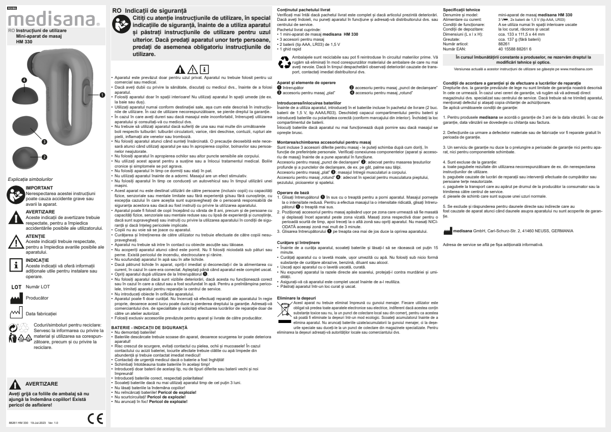 HM 330 Mini Hand Massage afbeelding van document #19, instructions