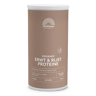 Mattisson HealthStyle Organic Erwt & Rijst Proteine Natural Poeder 500GR
