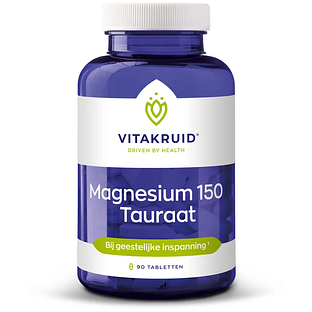 Vitakruid Magnesium 150 Tauraat Tabletten 90TB Vitakruid Magnesium 150 Tauraat Tabletten 90TB