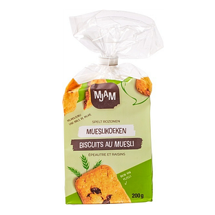 Mjam Mueslikoeken Spelt Rozijnen 200GR
