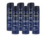 Nivea Men Deep Deodorant Spray Voordeelverpakking 6x150ML