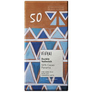 Vivani Chocoladereep Donkere Melkchocolade 50% Cacao 80GR