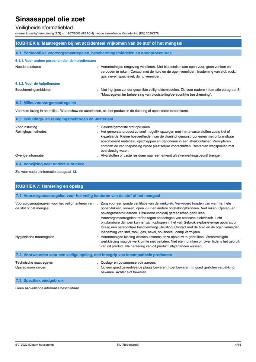 Essentiële Olie Sinaasappel afbeelding van document #4, label