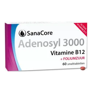 SanaCore Adenosyl 3000 Vitamine B12 + Foliumzuur Smelttabletten 60TB