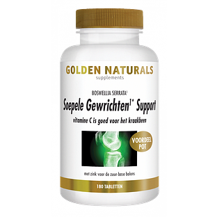 Golden Naturals Soepele Gewrichten Support Tabletten 180TB Golden Naturals Soepele Gewrichten Support Tabletten 180TB