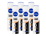Nivea Black &amp; White Invisible Ultimate Impact Deodorant Spray Multiverpakking 6x150ML