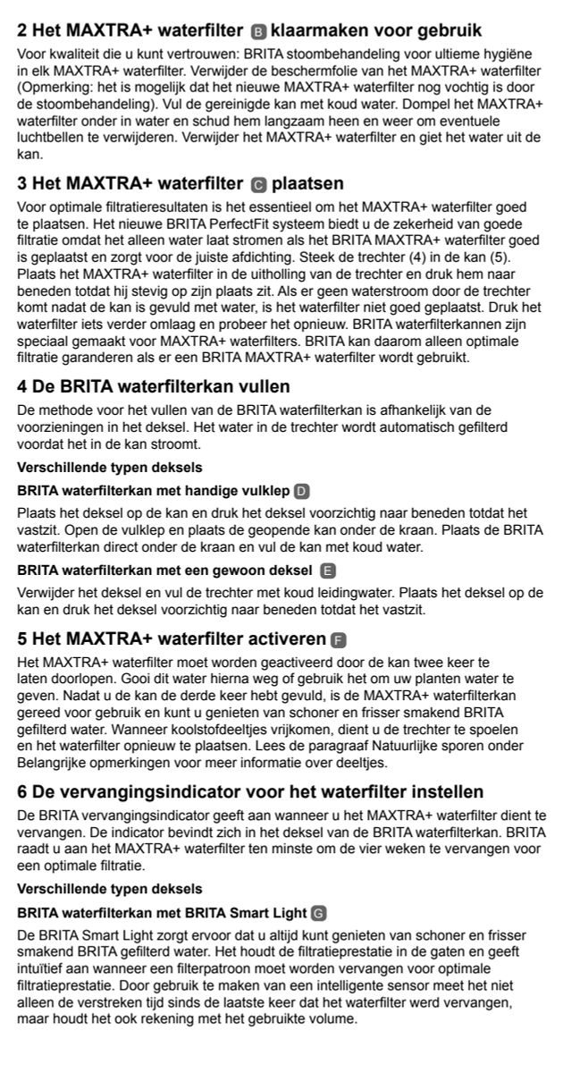 Waterfilterkan Marella Blauw XL + 1 Maxtra Filterpatroon afbeelding van document #22, instructions