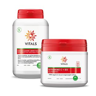 Vitals Elke Dag Junior & Vitals Vitamine C + D3 Gummies Combi 2ST